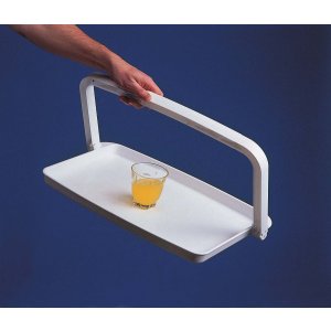 One Hand tray with fold down handle