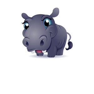 Hippopotamus Themed Wheelchair Trays